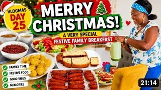  MERRY CHRISTMAS! 🎄  Our Festive Family Breakfast | What We Ate For Christmas Breakfast! 🍉🌭 .