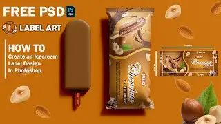 Photoshop Product Packaging Design - (Chocolate Icecream)