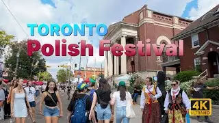 Toronto Polish Festival 2025 | Roncesvalles Village 4K Street Walk Tour 🇵🇱