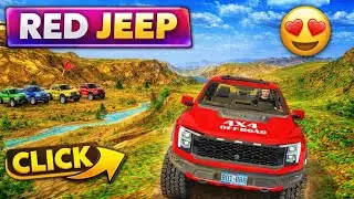 Red Jeep 4x4 Extreme Offroad Gameplay 🚙🔥 | Mountain Driving #36