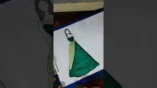 Beautiful Ball gown drawing 😍 #shorts #royal #fashion