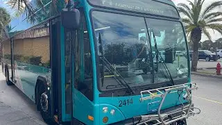 Palm Tran: 2024 40ft Gillig BRT Plus #2414 On Route 71 @ Boynton Beach Mall