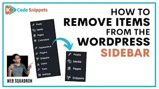 Remove Items from Wordpress Dashboard Sidebar - Code Snippets -CodeSnippets