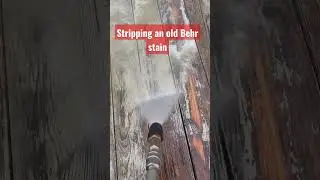 Stripping an old deck stain.