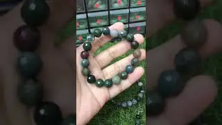 Bloodstone 10mm Bracelet + 1 charm (can wear as pendant or charm) CODE: UFC002