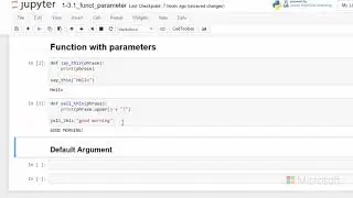 function parameters - Introduction to Python: Absolute Beginner Module 2 Video 3