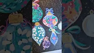 Christmas Bauble Painting Workshop #Christmas #christmasart #cosychristmas #festiveart