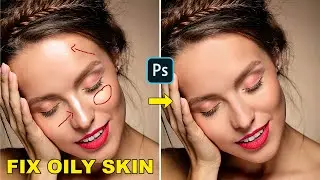 How to FIX OILY SKIN in photoshop | Urdu/Hindi