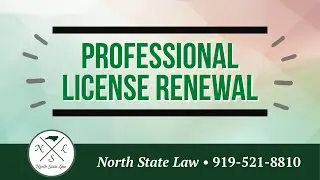Professional License Renewal in NC