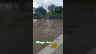 water over Ghaghar River flood water  #ghagar #floodwater