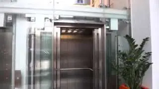 Kone EcoDisc Scenic elevators at 40 Princess Street, Edinburgh