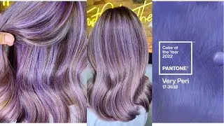 Pantone Very Peri Inspired Balayage | Color Of 2022