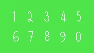 number green screen/ animation green screen/ doodle green screen