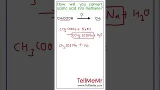Acetic acid (CH3COOH) to Methane (CH4) conversion #chemistry #shorts