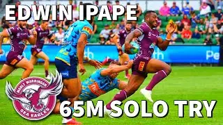 EDWIN IPAPE 65Metre Solo Try | PNG Kumuls VS Great Britain Lions