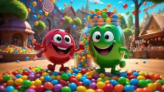 Seven Jellybeans Jump for Joy | Fun Counting Song for Kids | Nursery Rhymes and Baby Songs