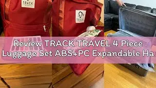 Review TRACK TRAVEL 4 Piece Luggage Set ABS+PC Expandable Hardshell TSA Lock Aluminum Trolley Spinne