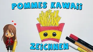 Kawaii Pommes einfach malen für Kinder | ab 5 Jahren | Malen mit Evi | deutsch