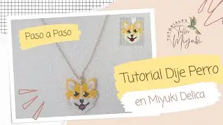 Dije perro en miyuki /brick stitch/Puntada ladrillo/dije en perrito/welsh corgi/miyuki delica