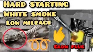 Car Glow plug. || Late Starting  low mileage and white smoke problem  #car #carrepair