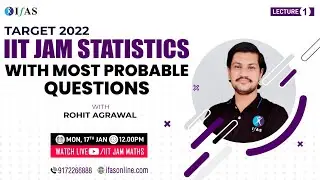 IIT JAM Statistics with Most Probable Questions | Target 2022 | L1 | IFAS