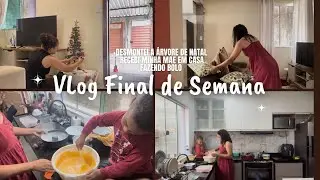 VLOG | Final de semana em casa, minha mãe veio me visitar, almoço caseiro 