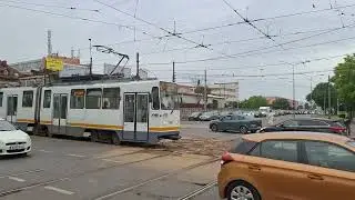 Tramvaiul V3A-93 #310 pe linia 23 la Trafic Greu.