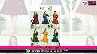 Stuff Export present Kinti Vanilla Vol 2 Embroidery Designer Kurti Collection Full Catalog Available