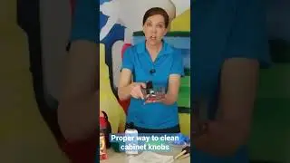 The Proper Way to Clean Greasy Cabinet handles #procleaningtip #shorts
