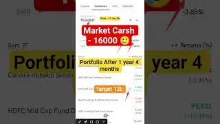 Mutual Funds Portfolio Review After 1 year 4 months| Target 12L #mutualfunds #shorts #shortvideo