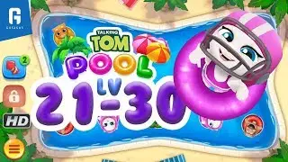 My Son Plays Talking Tom Pool 2017 Level 21-30 Gameplay