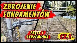 Zbrojenie fundamentu cz. 1. Pręty gł&oacute;wne i strzemiona #44
