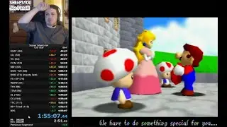 Super Mario 64 120 Star Speedrun in 1:55:07 NEW PB