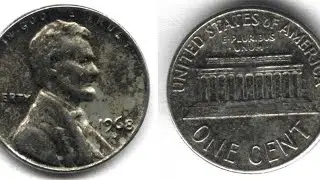 1968 D penny struck on a dime planchet