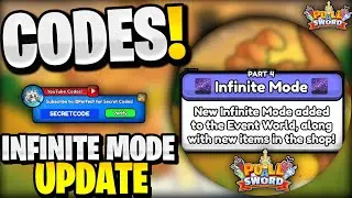 🔥*NEW* All Working INFINITE MODE UPDATE CODES FOR PULL A SWORD! ROBLOX PULL A SWORD CODES