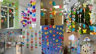 DIY Paper wall hanging craft ideas/Hanging craft ideas for School/Classroom ceiling decoration ideas