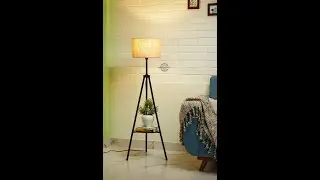 How to install Crosscut Metal Floor Lamp with single shelf