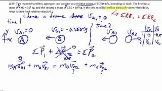 8-29: Conservation of momentum in an elastic collision