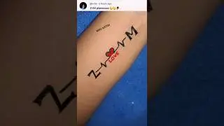 cute couple Z❤️M tattoo design ❤️ 👌  trending tattoo #new #youtubeshorts #viral #design #Stylish