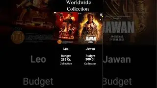 Leo Day 13 Vs Jawan Worldwide Box Office Collection #shorts