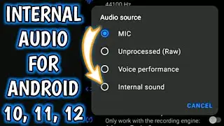 Record Internal Audio on Android 10 11 12