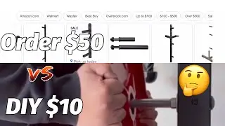 Weight Plate Storage for Power Rack $10 DIY (Plate Pin Rack / Weight Storage)