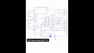 LED Chaser Using CD4017 Decade Counter and 555 IC