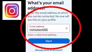 Instagram | Enter a Valid Email address | 2023