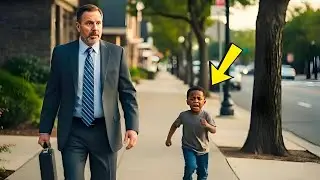 Little black boy Keeps Chasing Millionaire - When He Realizes Why, He Breaks Into Tears! ✅
