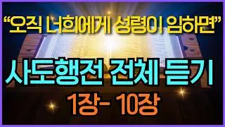 잠자며 듣는 사도행전 전체 듣기 | 성령 충만과 치유의 말씀 오디오북 | 1시간 성경말씀듣기 시편23편 하나님말씀 영적성장 말씀묵상 새벽기도
