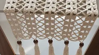 caminho de mesa com tassel, crochê fácil e rápido