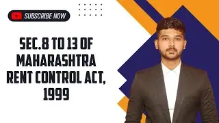 Section 8 to 13 | Maharashtra Rent Control Act, 1999 l JMFC