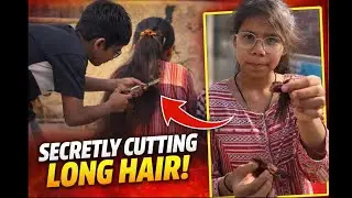 छोटे बच्चे ने चुप केसे लड़की के बाल काट दिये | Haircut Challenge | @HeerHaircutStories 