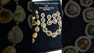 Mlti Shappher Silver Necklace Set | Glorious Jewelcapes #jaipurfashionjewelry #SilverJewellery #Sets